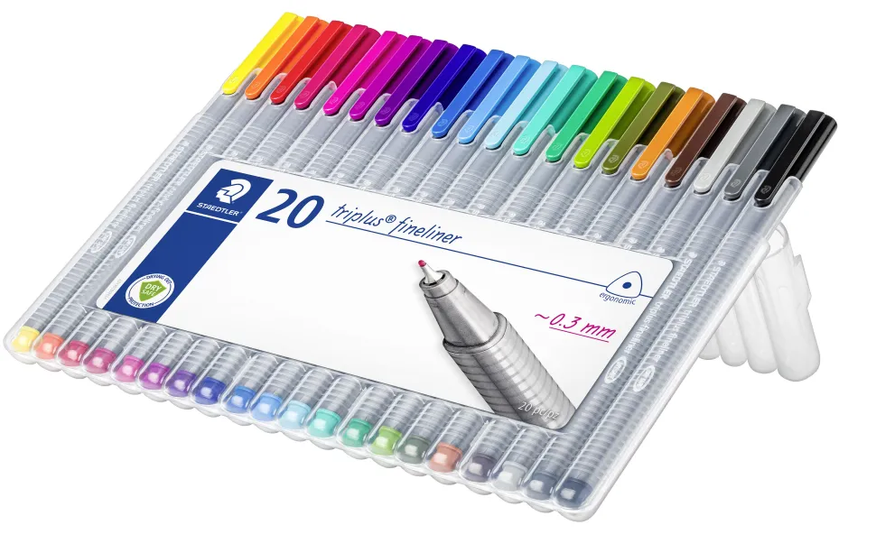 Fineliner Triplus 0,3mm ass (20) (Kontorartikler)