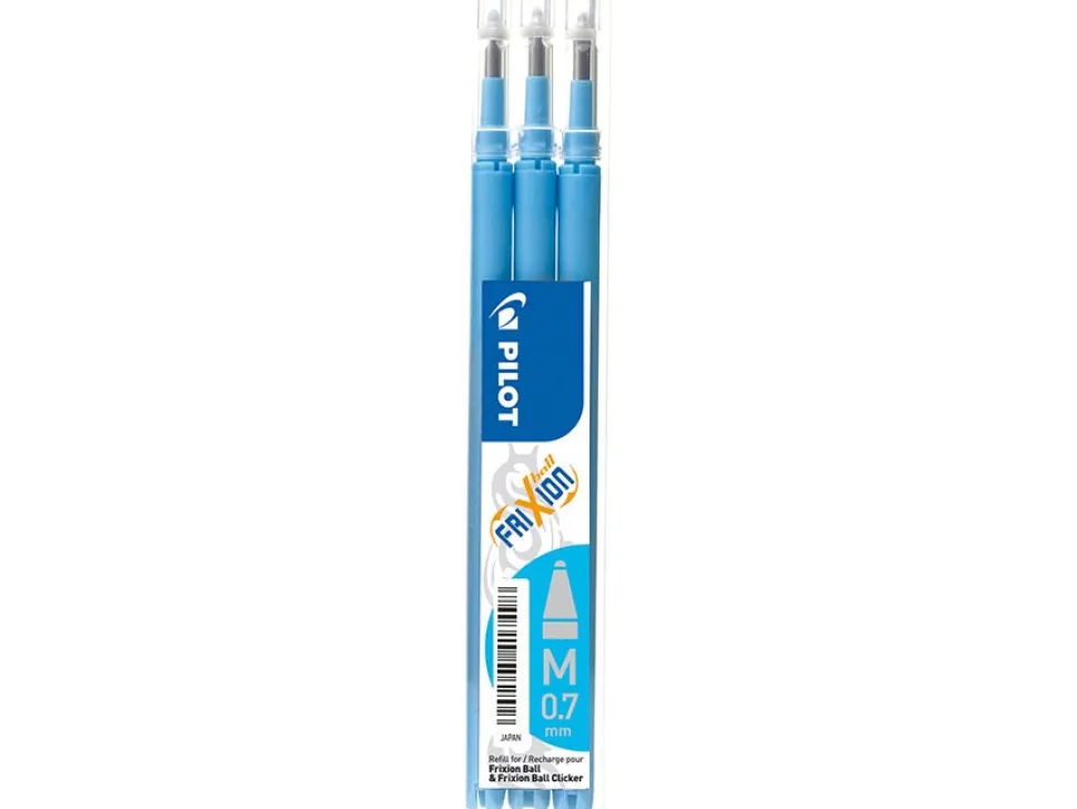 Frixion Clicker 0,7 refill lyseblå (3) (Kontorartikler)