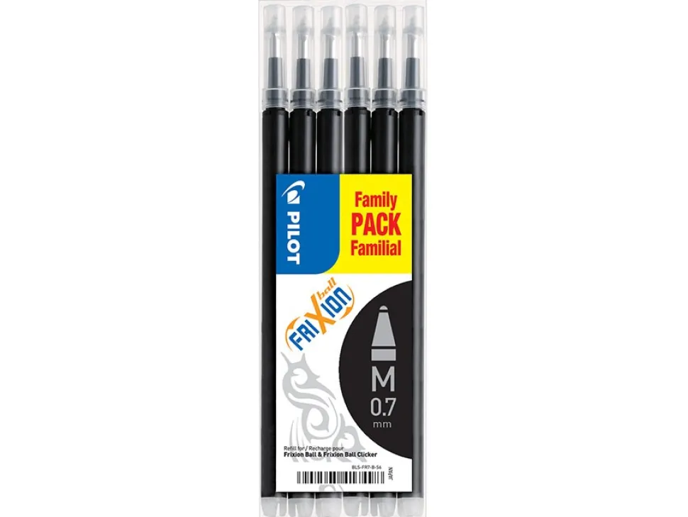 Frixion Clicker 0,7 refill sort (6) (Kontorartikler)
