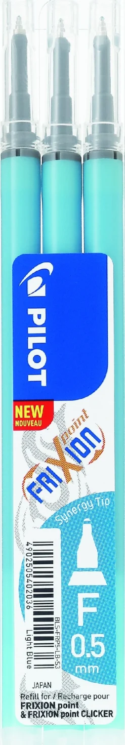 Frixion Point Clicker 0,5 refill lys blå (3) (Kontorartikler)