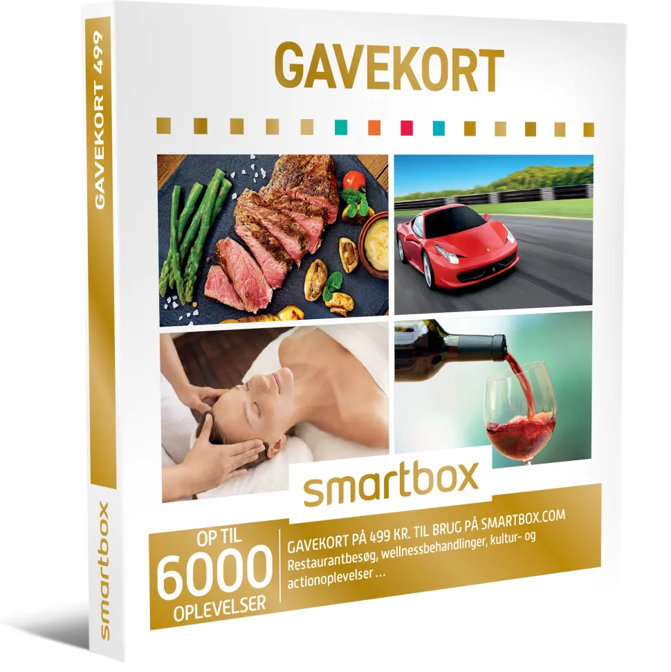 Gavekort 499: Gavekort til 499,- til brug på Smartbox hjemmeside (Oplevelsesgave, Gavekort)