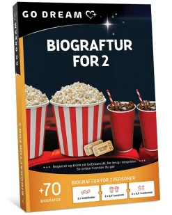 Go Dream: Biograftur for 2 (Oplevelsesgave, Gavekort)