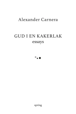 Gud i en kakerlak: essays - [RODEKASSE/DEFEKT] (Bog, Paperback, Dansk) af Alexander Carnera