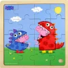 Gurli Gris - Wooden Puzzle - Dino DressUp (Spil, Dansk)