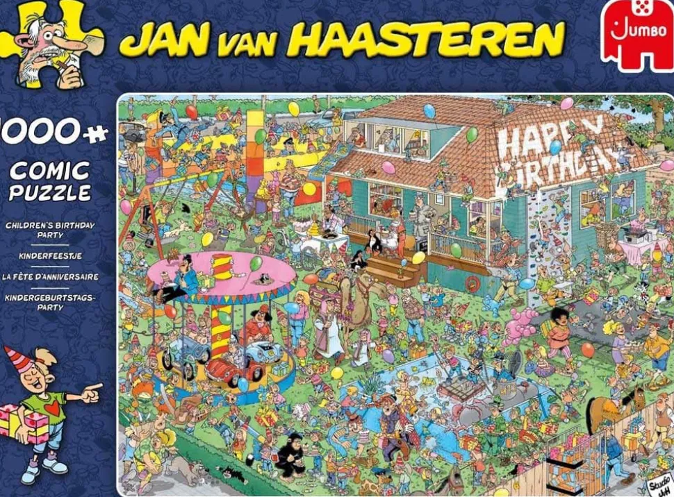 Jan van Haasteren Comic Puzzle - Childrens Birthday Party - 1000 brikker (Spil)