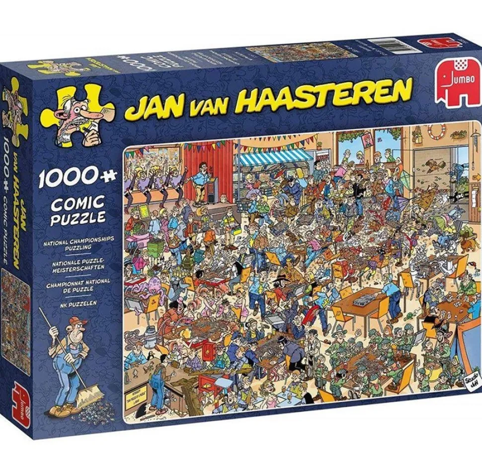 Jan van Haasteren Comic Puzzle - Hockey Championship - 1000 brikker (Spil)