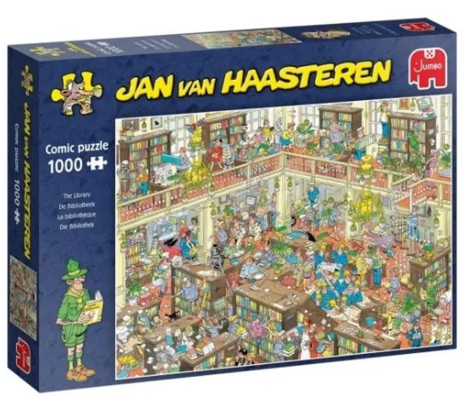 Jan Van Haasteren Puslespil The Library 1000 Brikker (Spil)
