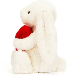 Jellycat Bashful Kanin, Red Love Heart - mellem 31 cm