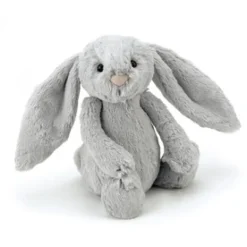 Jellycat: Bashful kanin, silver Mellem 31 cm