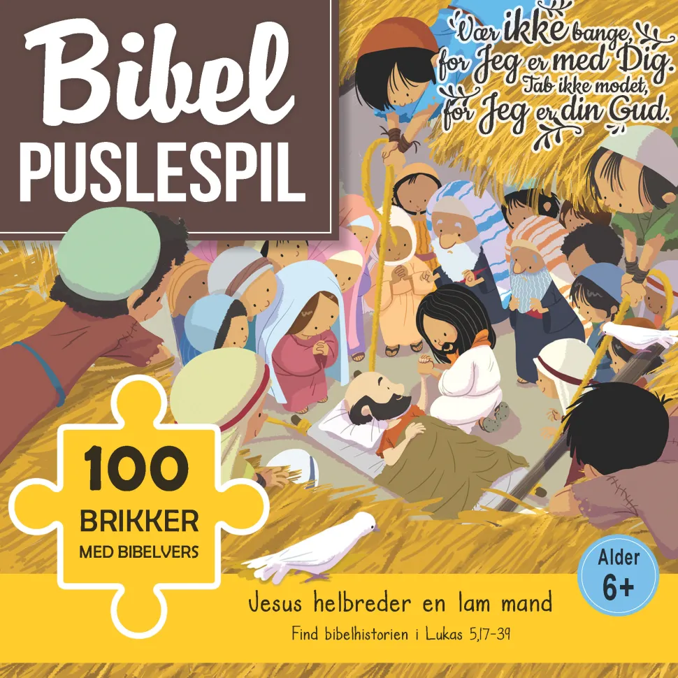 Jesus helbreder en lam mand: Bibelpuslespil (Spil, Dansk)