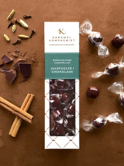 Julekugler i Chokolade 109g (Karamel)
