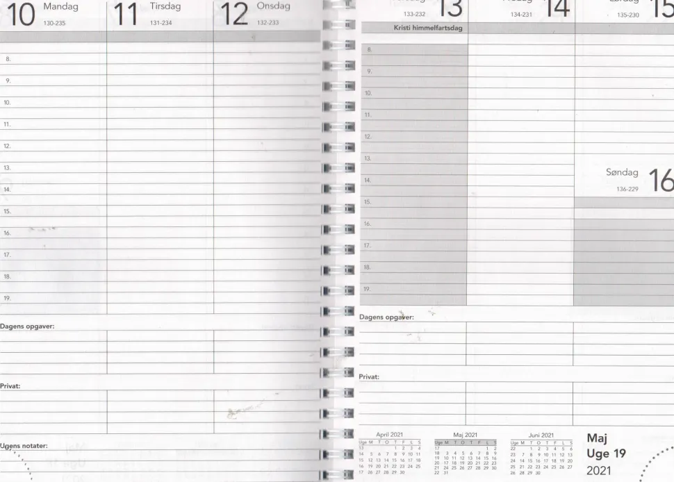 Kalender 2021 Mayland Basic Ugekalender A5