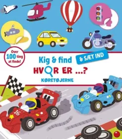 Kig og find - og sæt ind: Hvor er ...køretøjerne?: over 100 ting at finde (Bog, Paperback, Dansk)