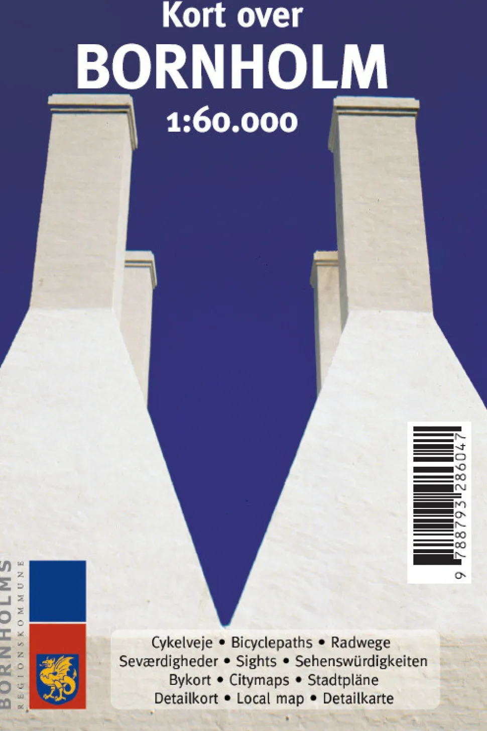 Kort over Bornholm: 1:60000 (Kort, Dansk) af Peter Povlsen