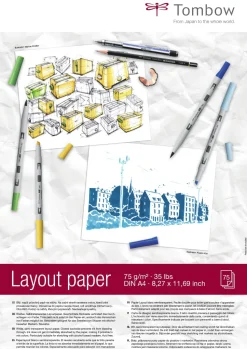 Layout blok Tombow A4 75g 75ark (Kontorartikler)