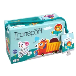 Little Bright Ones - 3 Transport Puslespil (Spil, Dansk)