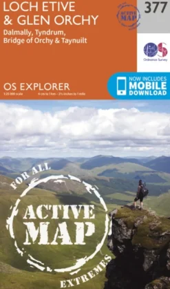 Loch Etive and Glen Orchy (Sheet map, folded, Engelsk) af Ordnance Survey