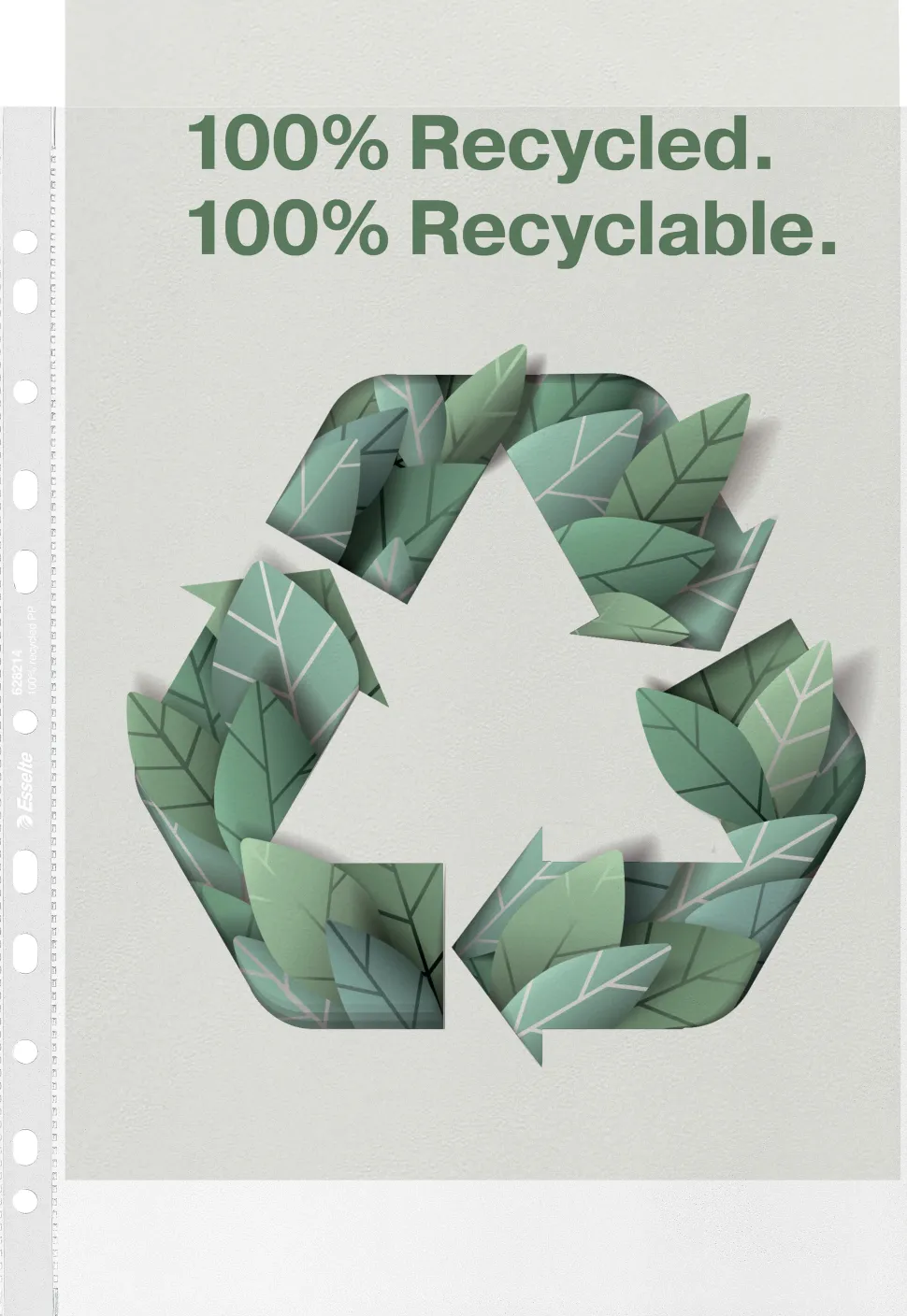 Lomme recycled 70my PP præg A4 (20) (Kontorartikler)