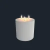 Lys med 3 flammer (Nordic White - 15,2 x 18 CM) (LED-lys)