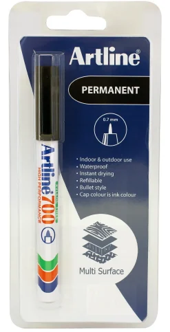 Marker Artline 700 sort 1-Blister (Kontorartikler)