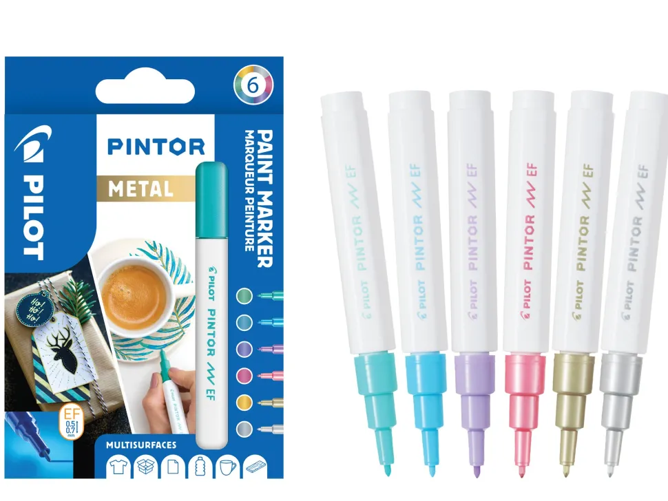 Marker Pintor Extra Fine Metal 0,5 ass (6) (Kontorartikler)