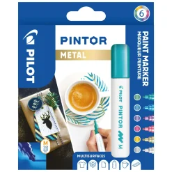 Marker Pintor Medium Metal Mix 1,4 ass (6) (Kontorartikler)