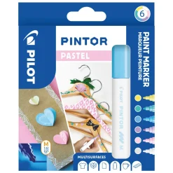 Marker Pintor Medium Pastel Mix 1,4 ass (6) (Kontorartikler)