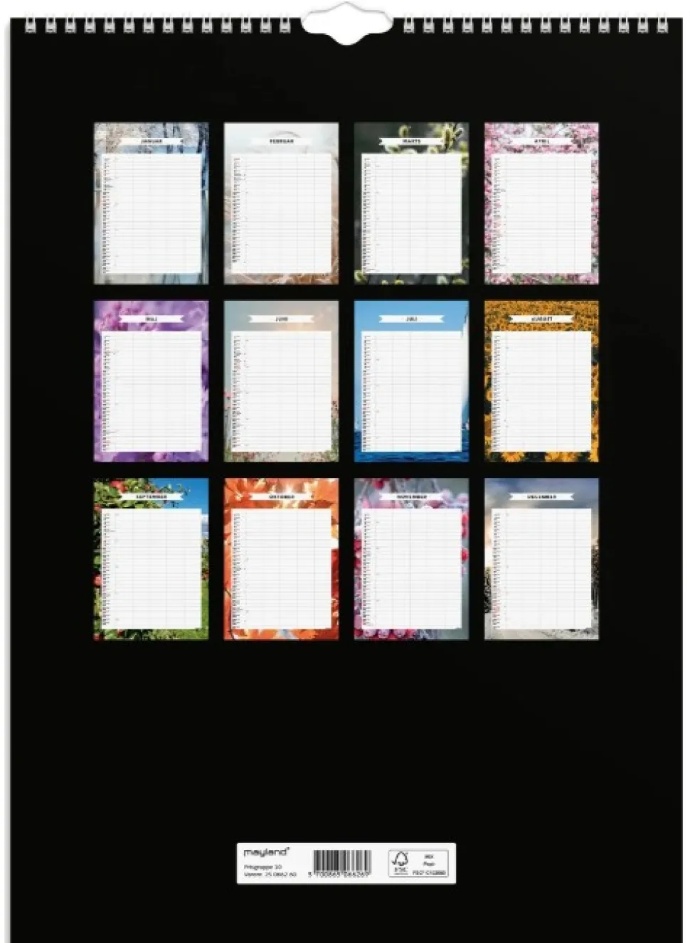 Mayland amiliekalender Moderne A3 2025