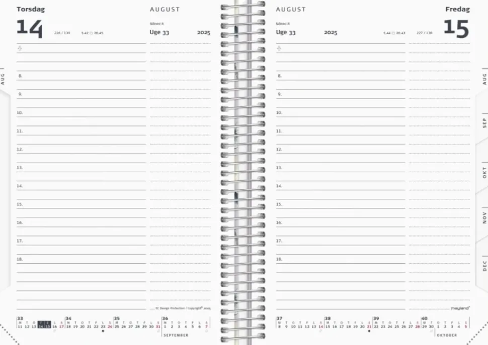 Mayland dagkalender mønstret karton 2025