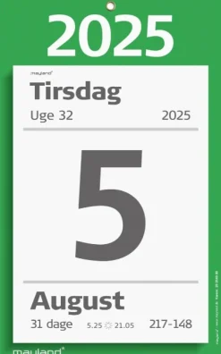 Mayland Kæmpeafrivningskalender m/bagsidetekst 2025