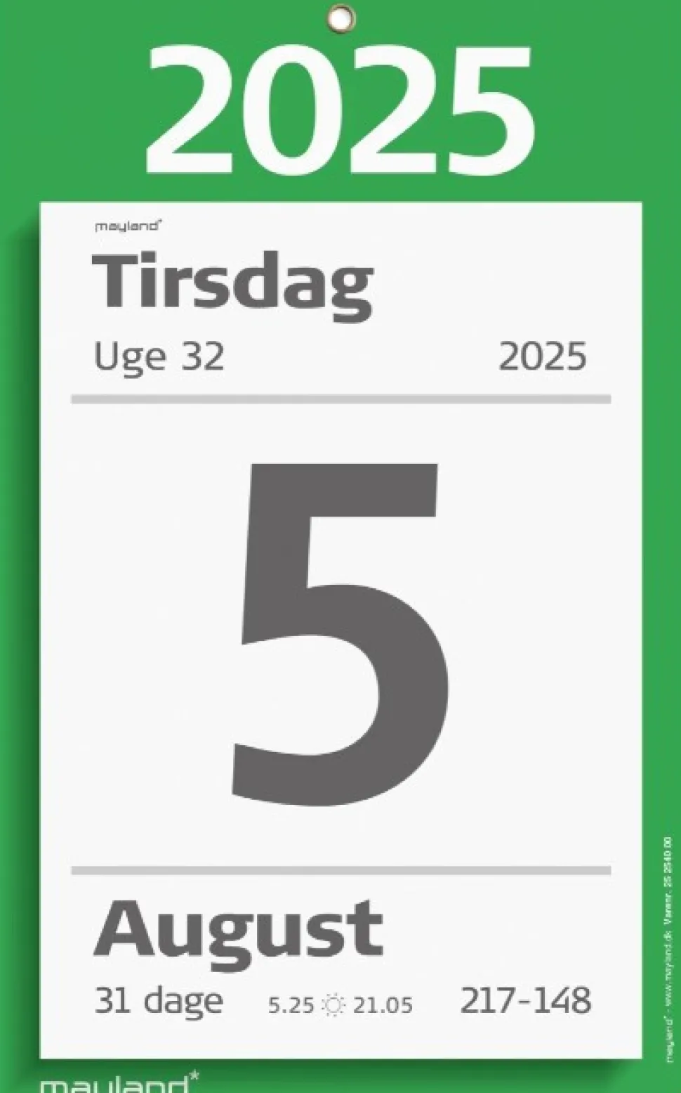Mayland Kæmpeafrivningskalender m/bagsidetekst 2025