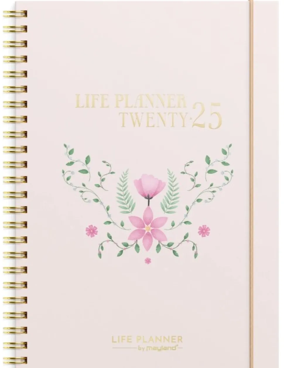 Mayland Life Planner Pink A5 ugekalender tværformat 2025