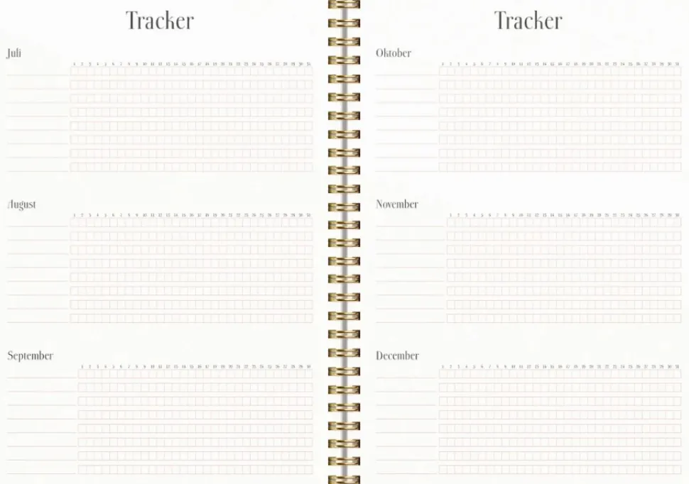 Mayland Life Planner Pink A5 ugekalender tværformat 2025