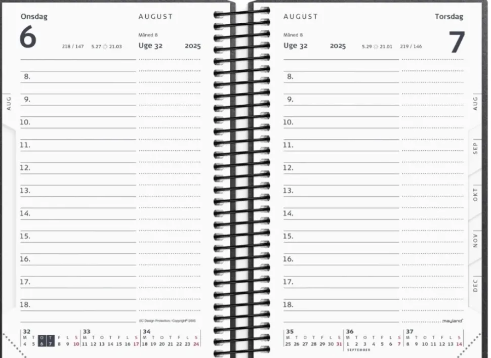 Mayland mini dagkalender - matsort genbrugskarton 2025