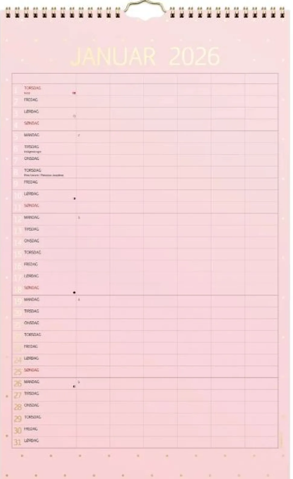 Mayland Studiekalender 2025/26 - Familiekalender - Color
