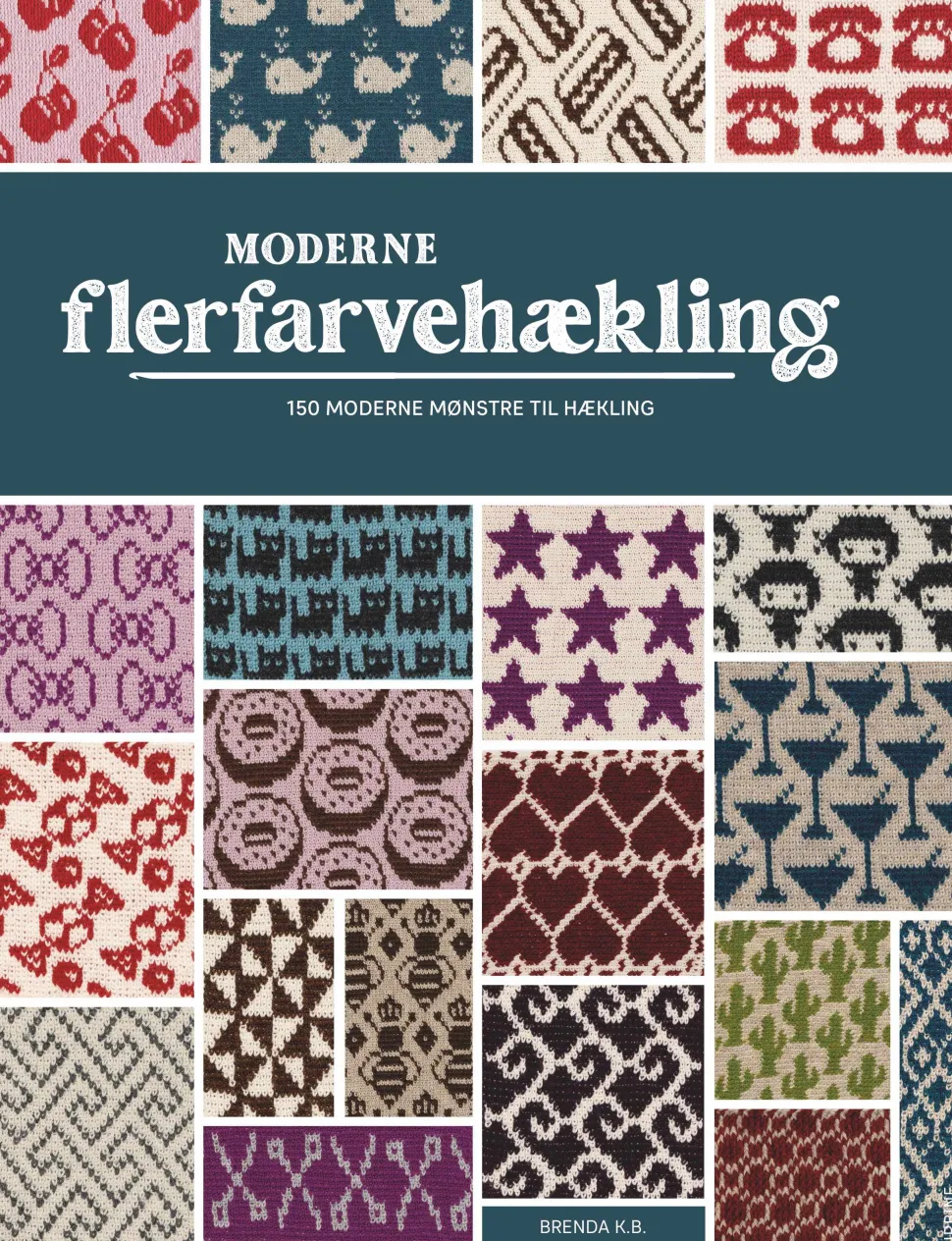 Moderne flerfarvehækling: 150 moderne mønstre til hækling (Bog, Hæftet, Dansk) af Brenda K.B. Anderson