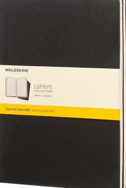 Moleskine: Cahier Journals (3 stk.) (Notesbog, Softcover, Journals, XL, Black, Squared)