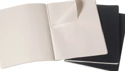 Moleskine: Cahier Journals (3 stk.) (Notesbog, Softcover, Journals, XL, Black, Squared)