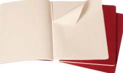 Moleskine: Cahier Journals (3 stk.) (Notesbog, Softcover, Journals, XL, Cranberry Red, Plain)