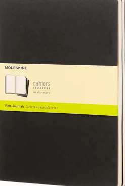 Moleskine: Cahier Journals (3 stk.) (Notesbog, Softcover, Journals, XL, Black, Plain)