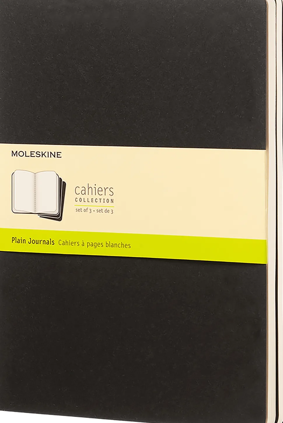 Moleskine: Cahier Journals (3 stk.) (Notesbog, Softcover, Journals, XL, Black, Plain)
