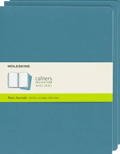 Moleskine: Cahier Journals (3 stk.) (Notesbog, Softcover, Journals, XL, Brisk Blue, Plain)