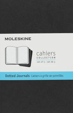 Moleskine: Cahier Journals (3 stk.) (Notesbog, Softcover, Journals, Pocket, Black, Dotted)