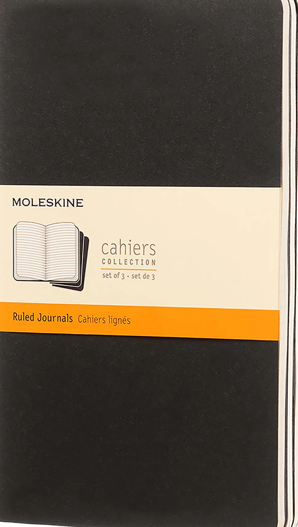 Moleskine: Cahier Journals (3 stk.) (Notesbog, Softcover, Journals, Large, Black, Ruled)
