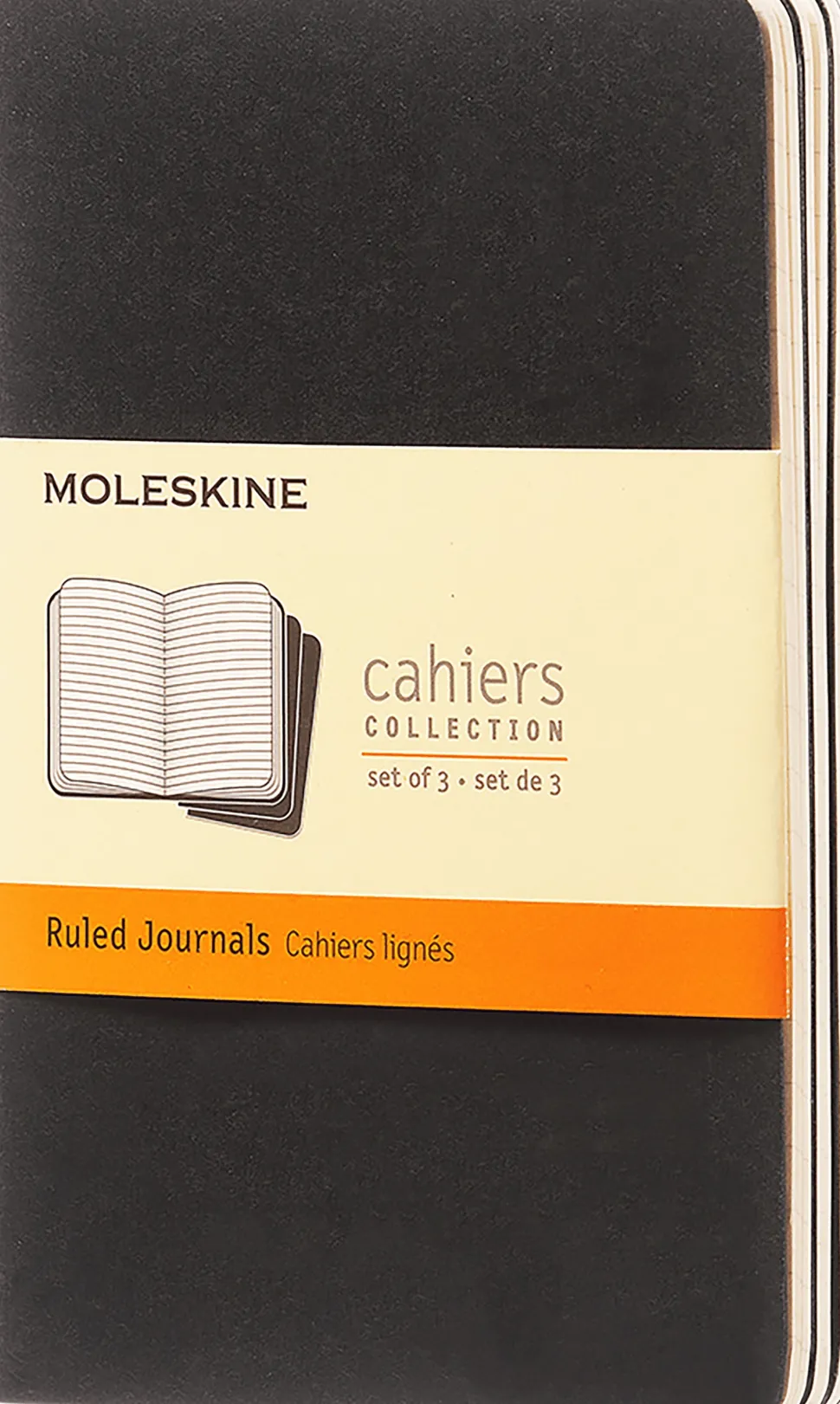Moleskine: Cahier Journals (3 stk.) (Notesbog, Softcover, Journals, Pocket, Black, Ruled)