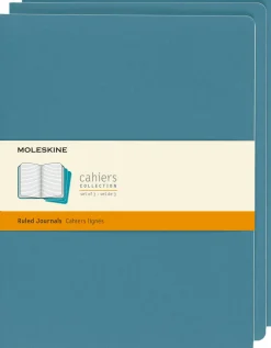 Moleskine: Cahier Journals (3 stk.) (Notesbog, Softcover, Journals, XL, Brisk Blue, Ruled)