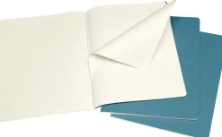 Moleskine: Cahier Journals (3 stk.) (Notesbog, Softcover, Journals, XL, Brisk Blue, Ruled)