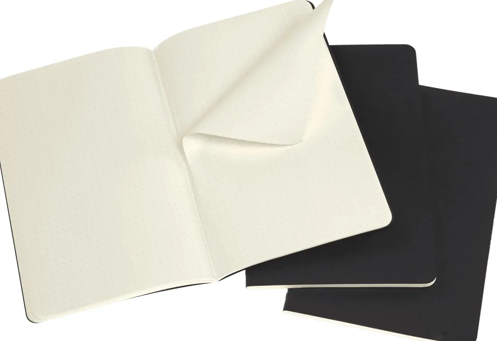 Moleskine: Cahier Journals (3 stk.) (Notesbog, Softcover, Journals, Large, Black, Dotted)