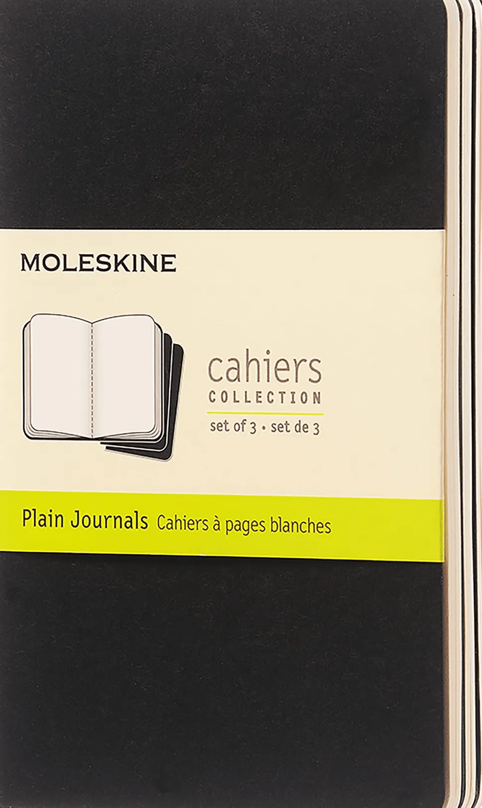 Moleskine: Cahier Journals (3 stk.) (Notesbog, Softcover, Journals, Pocket, Black, Plain)