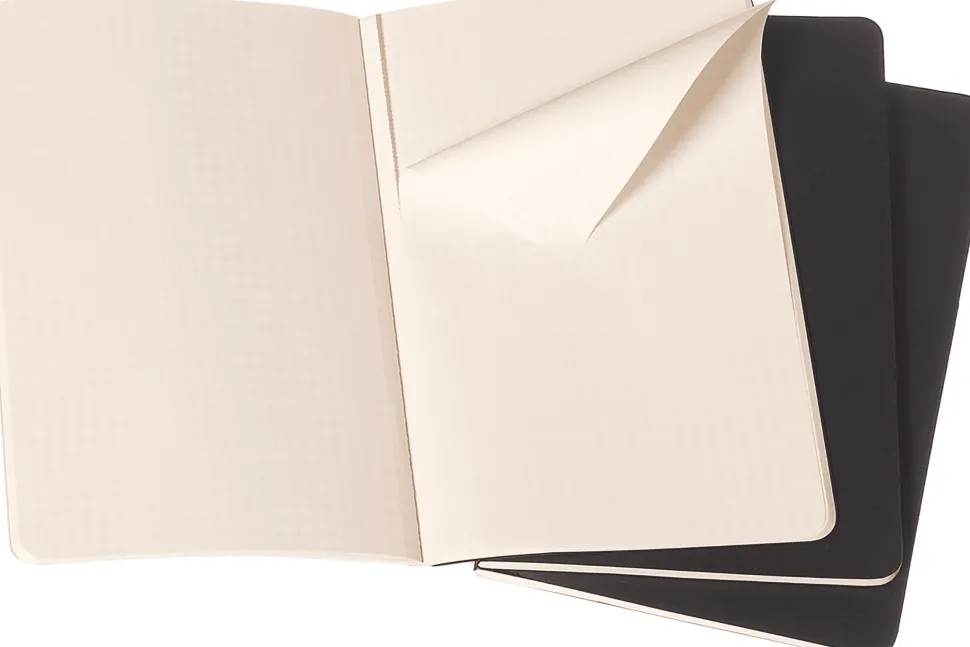 Moleskine: Cahier Journals (3 stk.) (Notesbog, Softcover, Journals, Pocket, Black, Squared)